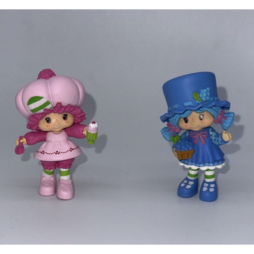 Strawberry Shortcake CheeBee Figures Lot Of 2 Blueberry Muffin TLS 2.5” Scented